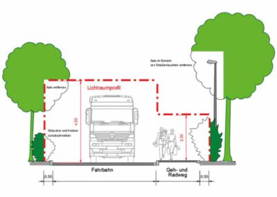 Lichtraumprofil und Verkehrssicherheit